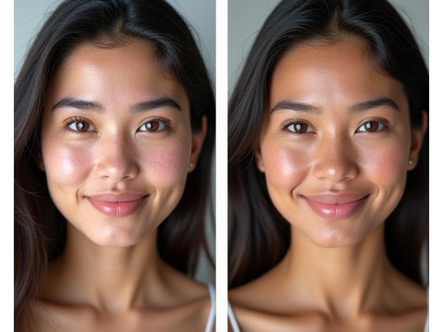 Antes y después de tratamiento para piel con acné, joven de Medellín