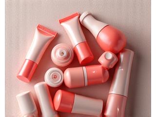 Montón de envases de plástico vacíos de productos de maquillaje
