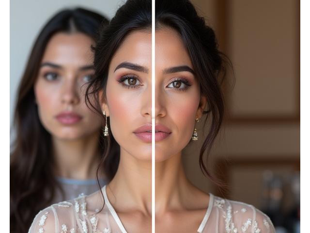 Fotografía 'Before and After' de alumna de maquillaje que abrió su propio estudio en Laureles, Medellín.