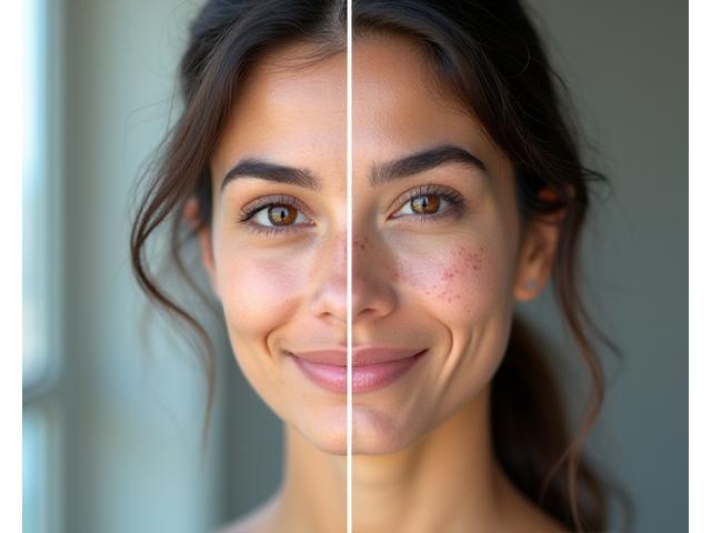 Transformación de piel de Ana M. antes y después